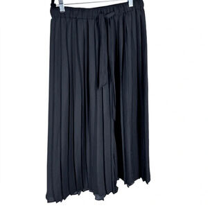 Feather & Bone culottes Anthropologie black pleated XS